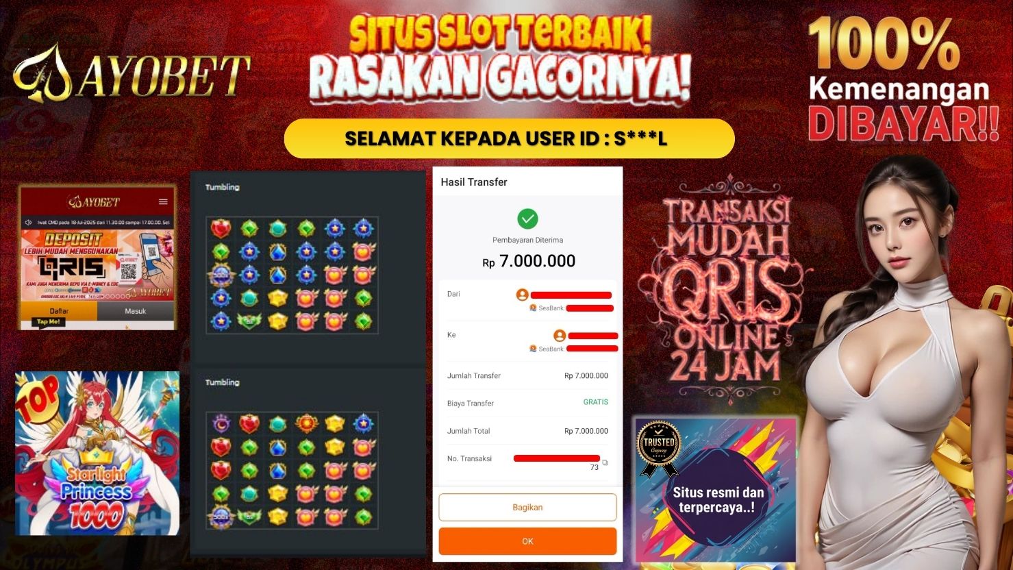 AYOBET JACKPOT SLOT STARLIGHT PRINCESS 1000